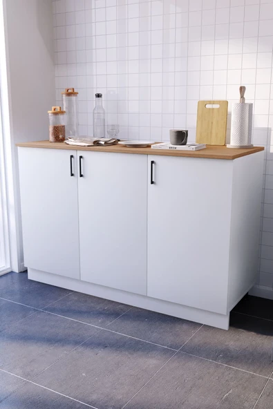 PİKU ALT MODÜL MUTFAK DOLABI 150 CM (TEZGAH DAHİL) ürün görseli 1