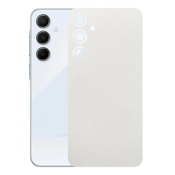 Samsung Galaxy A55 ile Uyumlu Bumper Serisi Premium Arka Kapak Kaplama(Kenarlar Yoktur!)  Beyaz ürün görseli 1