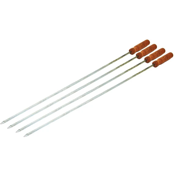 Ahşap Saplı Kalın Kare Mangal Şişi - 50 cm - Güvenli Tutuş ürün görseli 1