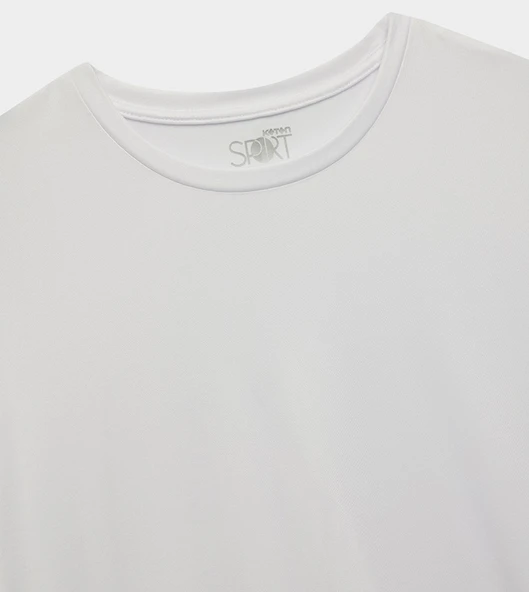 Koton Beyaz Tshirt 7WAK10041NK - Resim 5
