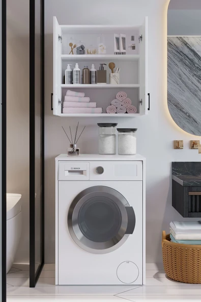 LUKE ÇAMAŞIR MAKİNESİ ALT-ÜST DOLAP - Resim 2