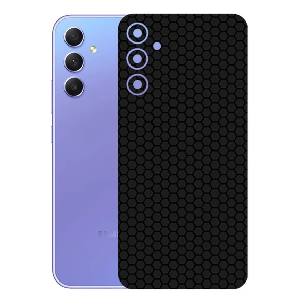 Samsung Galaxy A34 ile Uyumlu Bumper Serisi Premium Arka Kapak Kaplama(Kenarlar Yoktur!)  Siyah ürün görseli 1