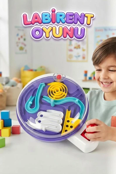 Maze Game Denge ve Labirent Oyunu –Hassas Kontrol  El Becerisi Geliştiren Eğitici Zeka Oyuncak ürün görseli 1