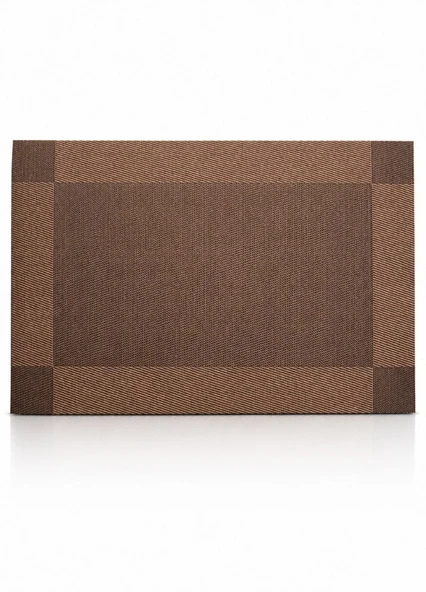 Kahverengi PVC Amerikan Servis 30x45 cm - Çerçeveli Leke Tutmaz Supla Matı ürün görseli 1