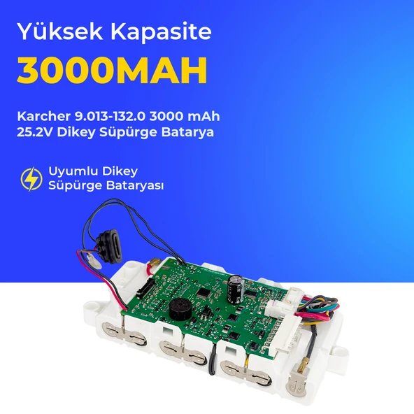Karcher 9.013-132.0 3000 mAh 25.2V Dikey Süpürge Batarya ürün görseli 1