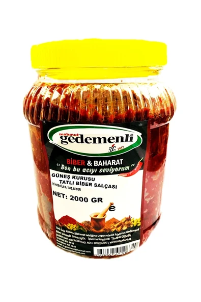 GÜNEŞ KURUSU EV TİPİ TATLI BİBER SALÇASI 2 KG ürün görseli 1