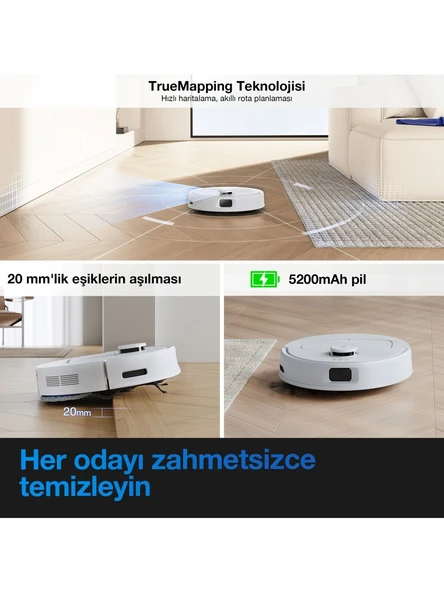 Ecovacs Ecovacs Deebot N20e Robot Süpürge ve Paspas - Resim 5