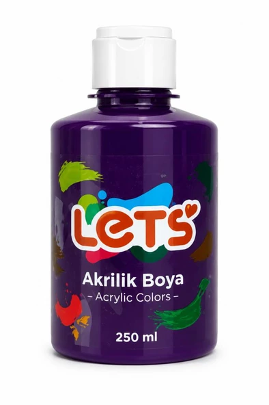 LETS AKRILIK BOYA 250 ML MOR L5705 ürün görseli 1
