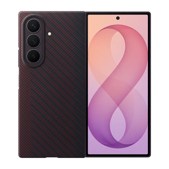 Samsung Galaxy Z Fold8 Ultra Karbon Magnet Kılıf - Kırmızı ürün görseli 1
