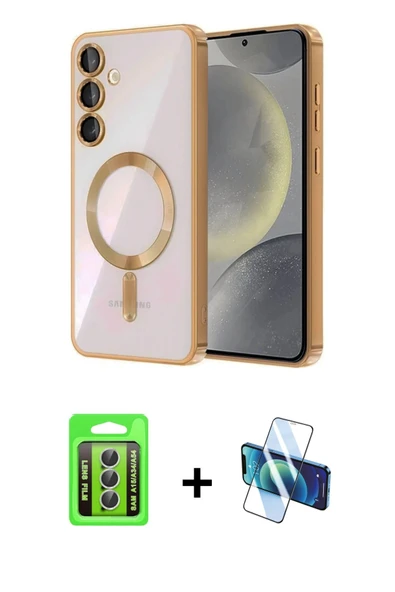 MARSİLYAN™- Galaxy A15 4G Kılıf Nova Işık Özel Seri - Siyah 3D Antistatik Seramik Nano Ekran Koruyucu + Raze Metal Kamer ürün görseli 1