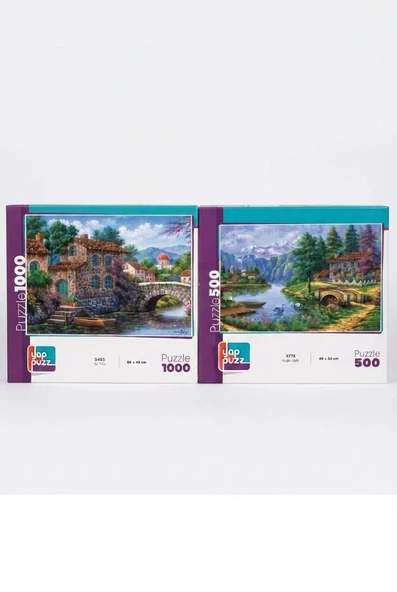 Su Yolu ve Kuğu Gölü İkili Set - 1000 + 500 Parça İkili Puzzle Seti ürün görseli 1