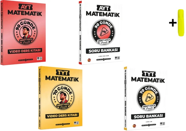 90 Günde TYT Ve AYT Matematik Video Ders Ve Soru Bankası Mert Hoca 4 Kitap ürün görseli 1