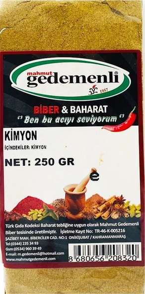 Gedemenli Toz Kimyon 250 G ürün görseli 1
