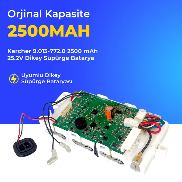 Karcher 9.013-772.0 2500 mAh 25.2V Dikey Süpürge Batarya ürün görseli 1