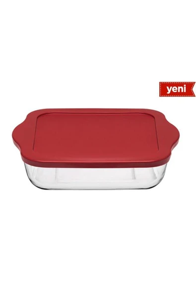 Paşabahçe Plastik Kapaklı Kare Borcam ürün görseli 1