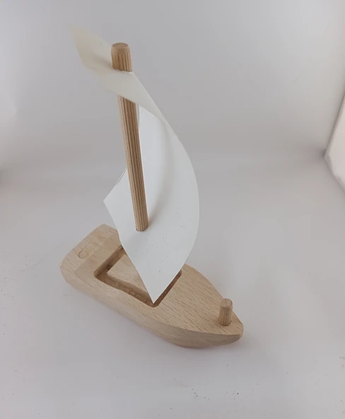 Woodile Çocuk Eğitimi İçin Doğal Ahşap Oyuncak Tekne ürün görseli 1