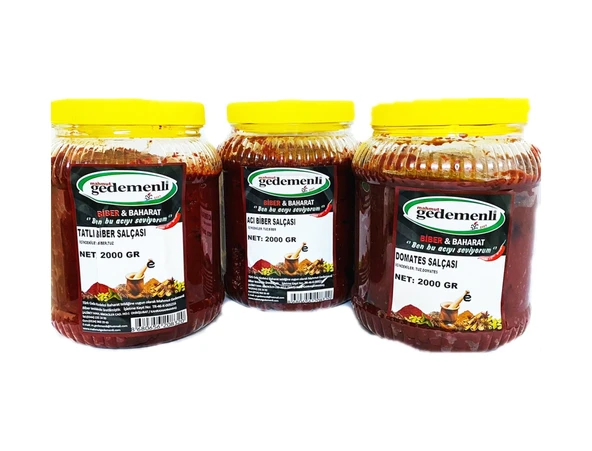 Mahmut Gedemenli Ev Tipi Salça Seti 3 x 2 KG ürün görseli 1