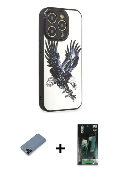 MARSİLYAN™- iPhone 12 Pro Max Kılıf Odak Klasik Serisi - Siyah 360 Mat Full Body Arka Koruyucu + Shine Kamera Lens Korum ürün görseli 1