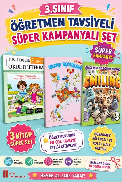 3.Sınıf Öğretmen Tavsiyeli Süper Kampanyalı Süper Set ürün görseli 1