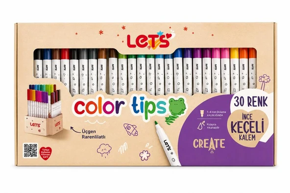 LETS 30 RENK INCE KECELI KALEM L05003 ürün görseli 1