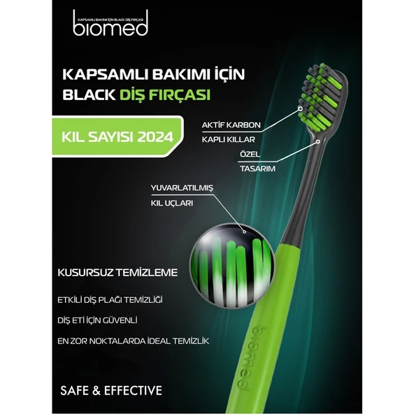 Biomed Black Diş Fırçası Medium ürün görseli 1