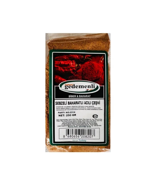SEBZELİ BAHARATLI ACILI ÇEŞNİ 250 GR ürün görseli 1