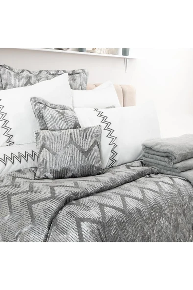 Home Bianca Çeyiz Seti 11 Parça-Gri - Resim 2