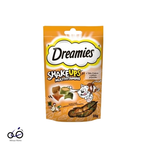 Dreamies ShakeUps Rockin Roost Tavuklu ve Ördekli Kedi Ödül Bisküvisi 55gr ürün görseli 1