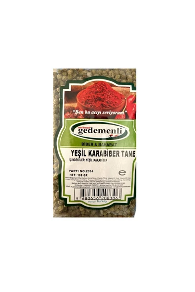YEŞİL KARABİBER TANE 100 GR ürün görseli 1
