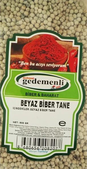 Mahmut Gedemenli Beyazbiber Tane 250 G ürün görseli 1