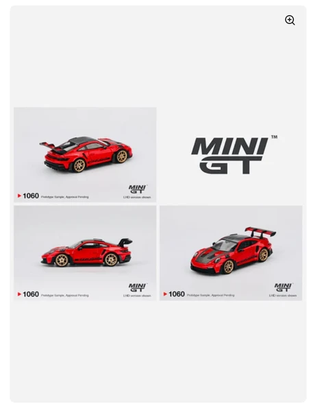 Mini GT Porsche 911 (992) GT3 RS Weissach Package Guards Red 1060 ürün görseli 1
