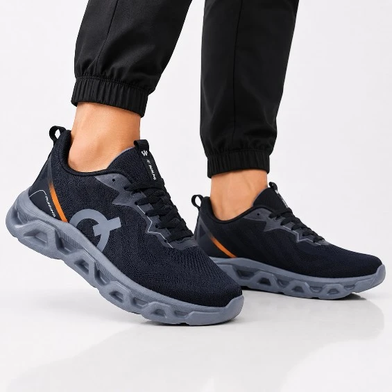 WO MAX ERKEK SNEAKER AYAKKABI SİYAH-GRİ 40-45 ürün görseli 1