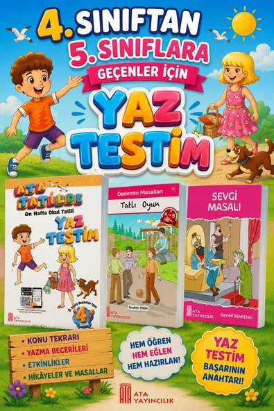 4.Sınıftan 5.Sınıflara Geçenler İçin Yaz Testim ( 2 Adet Hikaye Kitabı Hediyeli) ürün görseli 1