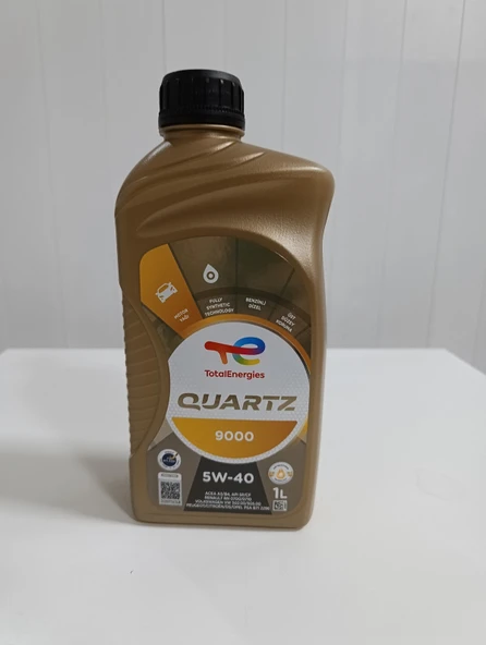 TOTAL QUARTZ 9000 5W-40 1 LT MOTOR YAĞI 2026 ÜRETİM ürün görseli 1