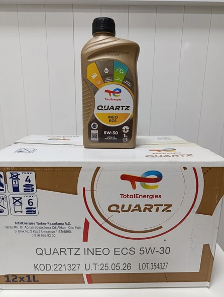 TOTAL QUARTZ INEO ECS 5W-30 1 LT X 12 ADET 2026 ÜRETİM ürün görseli 1