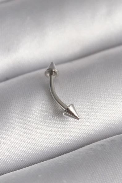 316L Çelik Gümüş Renk Çivi Model Piercing 5886 ürün görseli 1