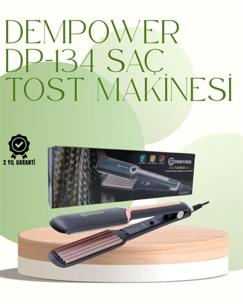 Dp-134 Saç Tost Makinesi 220°c Isı Ayarlı, 360° Dönebilen Kablo ürün görseli 1