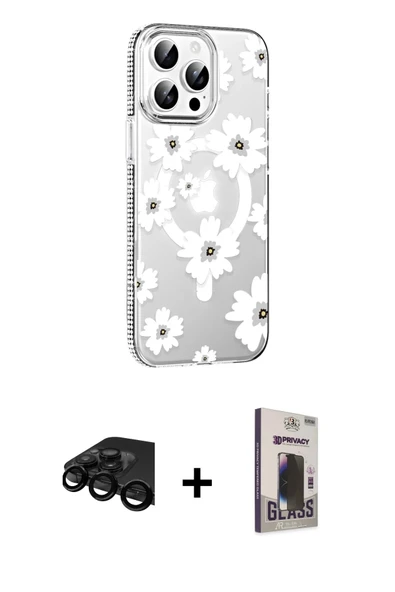 MARSİLYAN™- iPhone 15 Pro Max Kılıf Yörünge Işık Prime - Siyah Bilvis Hayalet Cam Ekran Koruyucu + Raze Metal Kamera Len ürün görseli 1
