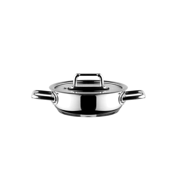 Aryıldız Colombus Metal Kulp Cam Kapak Sahan - 18 Cm ürün görseli 1