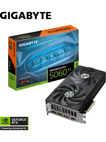 Gigabyte RTX 5060 TI Eagle OC 16G GV-N506TEAGLE OC-16GD 128 Bit GDDR7 16 GB Ekran Kartı ürün görseli 1