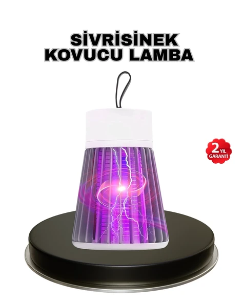 Mor Işıklı Şarjlı Böcek Öldürücü Lamba – Ev, Balkon Ve Kamp Kullanımına Uygun ürün görseli 1