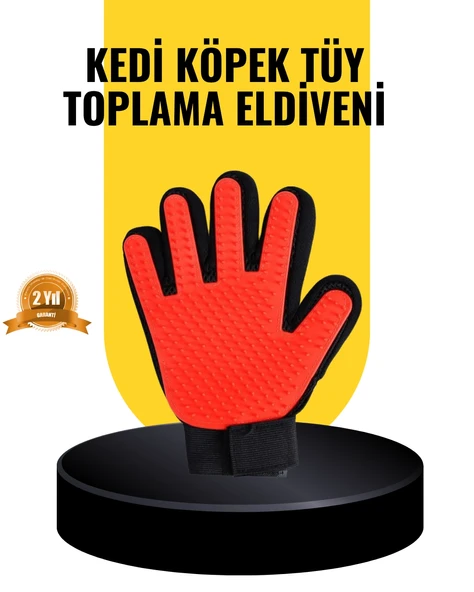 Kedi Ve Köpekler İçin Tüy Toplama Eldiveni – Yumuşak Silikonlu Masaj Eldiveni ürün görseli 1