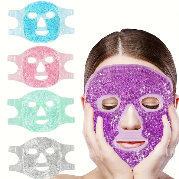 Terapi Jel Yüz Maskesi Soğuk Ve Sıcak Boncuklu Ayarlanabilir Maske (mor) ürün görseli 1