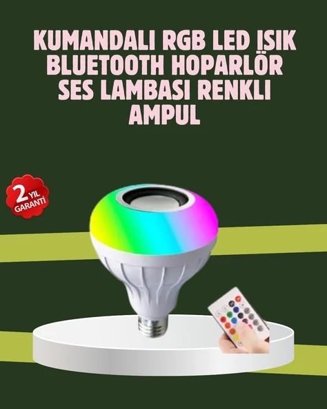 Hoparlörlü Led Ampul – Ev Ve Ofis İçin Akıllı Aydınlatma Çözümü ürün görseli 1