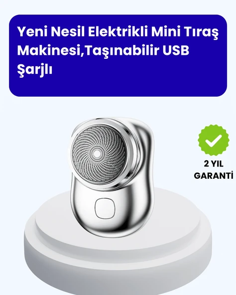 Cep Tipi Elektrikli Tıraş Makinesi – Güçlü, Sessiz, Su Geçirmez Ve Ultra Taşınabilir ürün görseli 1
