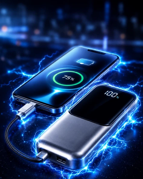 Gün Boyu Kesintisiz Enerji Sunan Hızlı Şarj Destekli Powerbank ürün görseli 1