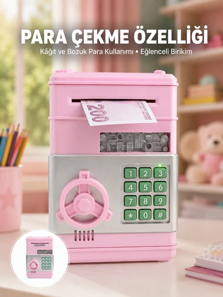 Şifreli Elektronik Para Biriktirme Kumbarası Büyük Kapasiteli ürün görseli 1