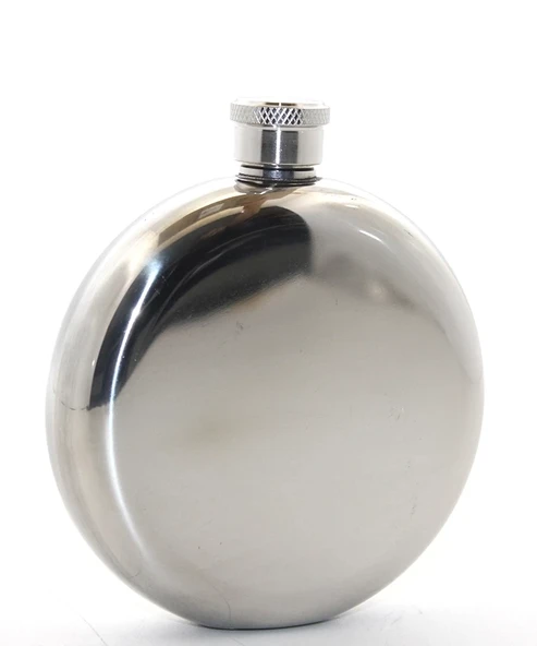 Paslanmaz Çelik Yuvarlak 5 Oz Tekli Matara Alk2676 ürün görseli 1