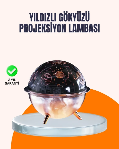 Kozmik Işık Efektli Projeksiyonlu Nemlendirici Gece Işığı ürün görseli 1