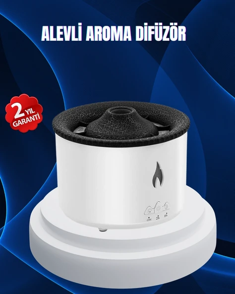 3d Alev Işıklı Aromaterapi Makinesi – 360 Ml Su Kapasiteli Sessiz Difüzör ürün görseli 1